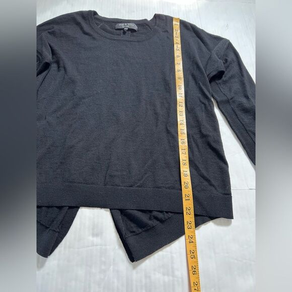 Rag & Bone Black Extra Fine Merino Wool Lightweight Women's Sweater Size S - Picture 8 of 8